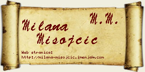 Milana Misojčić vizit kartica